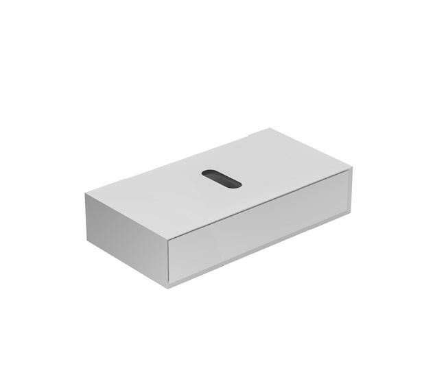 Cassetto sospeso con asola centrale per sifone cm 100x48xh20